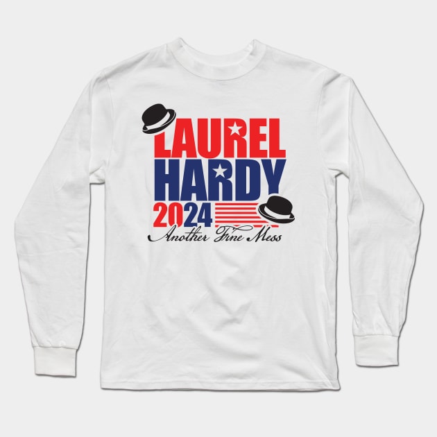 Laurel and Hardy 2024 Long Sleeve T-Shirt by MindsparkCreative